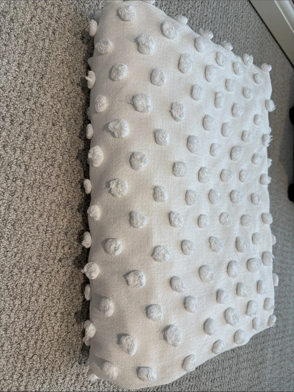 West Elm White Pom Pom Throw Pillow Cover